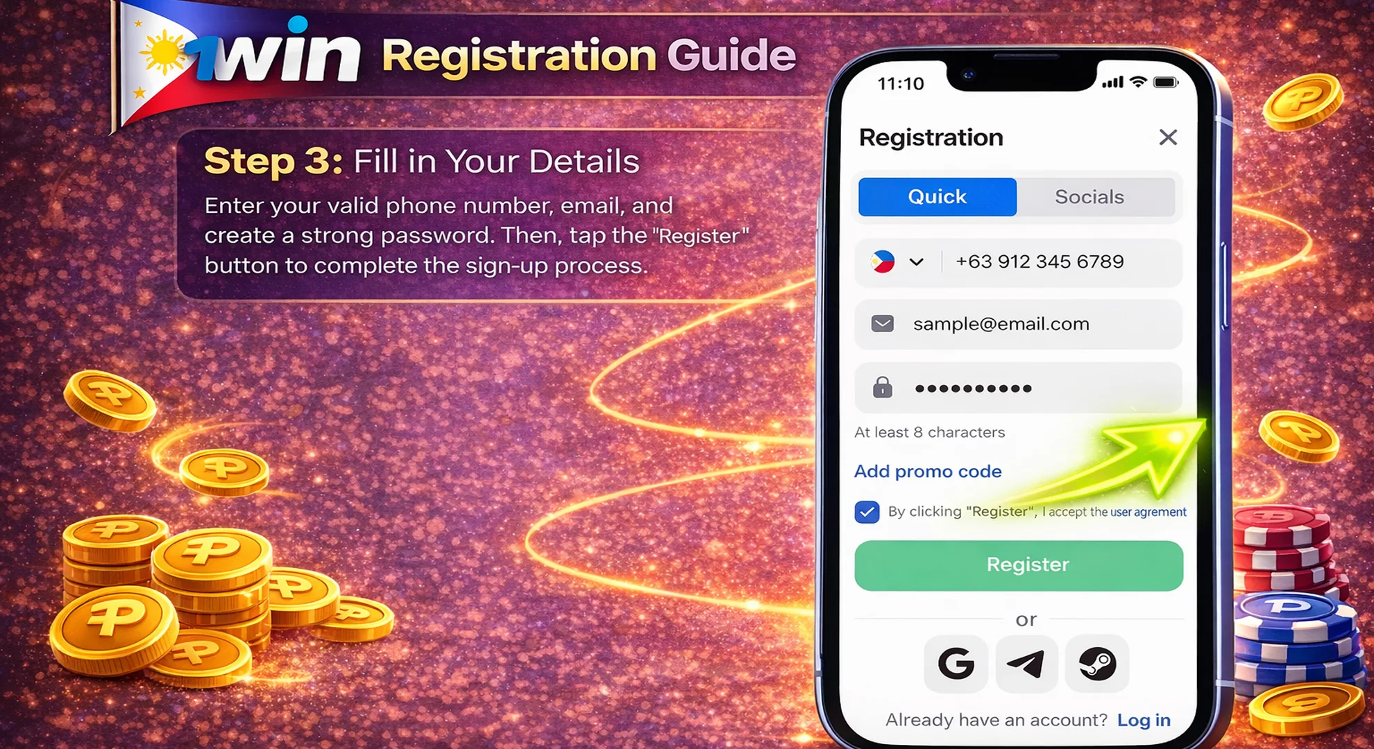 fill in your details